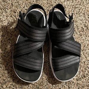 Adidas Sandals Women’s 90's Summer Black Logo Slip On Strap EG7647
